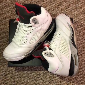 Air Jordan 5 white cement